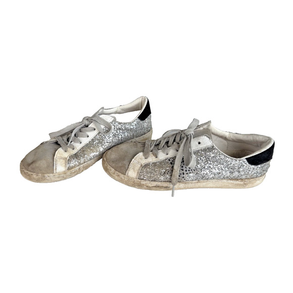 VINTAGE HAVANA Cheetah Carla Glitter Grey w/ Star Size 9 - Picture 1 of 9
